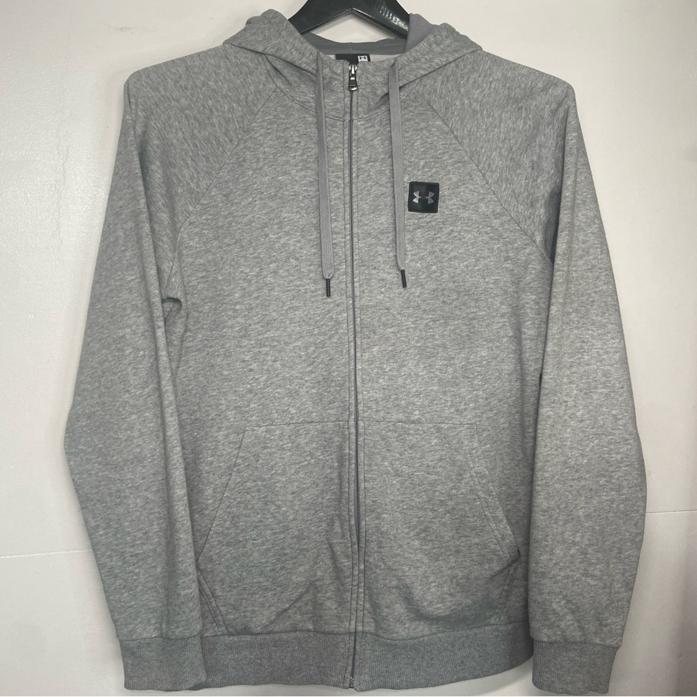 Under Armour Fleece Full Zip Sweatshirt Mens Medium Gray Hoodie Jacket